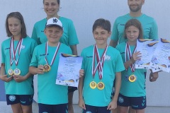 UKS-Peyomi-w-Brzesku-Liliana-Książczyk-Tobiasz-Kopa-Kacper-Cholewa-Laura-Czuchra-trenerka-Sylwia-Szwiec-trener-Szymon-Szwiec